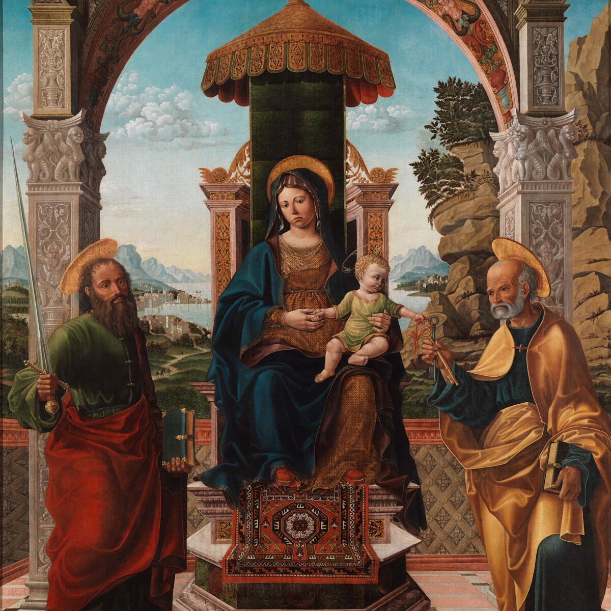 Madonna in trono con il Bambino tra i Santi Paolo e Pietro