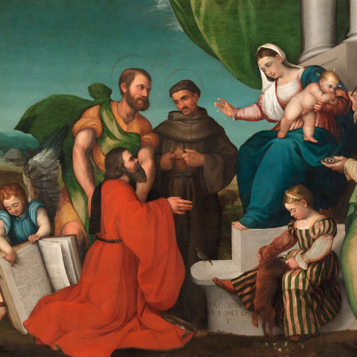 Madonna con il Bambino tra i Santi Matteo, Francesco, Lucia e il podestà Matteo Soranzo con la figlia Lucia e il fratello Francesco